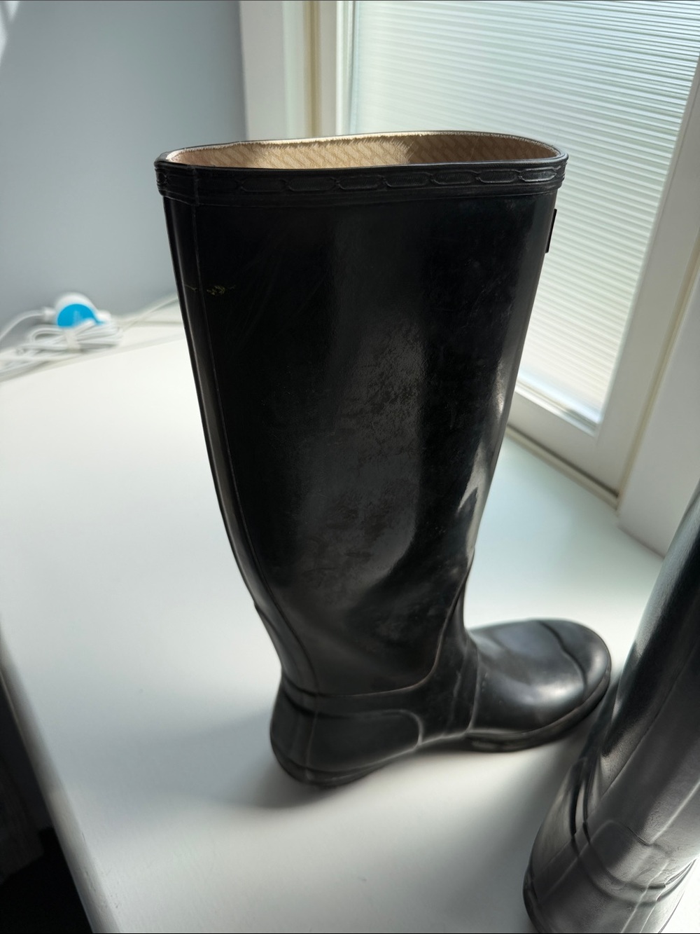Hunter Tall Rubber Rain Boots in Black - Picture 3 of 8